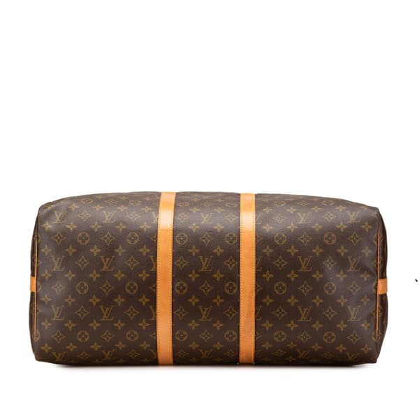 Pre-owned Louis Vuitton Monogram Keepall Bandouliere 55 Brown
