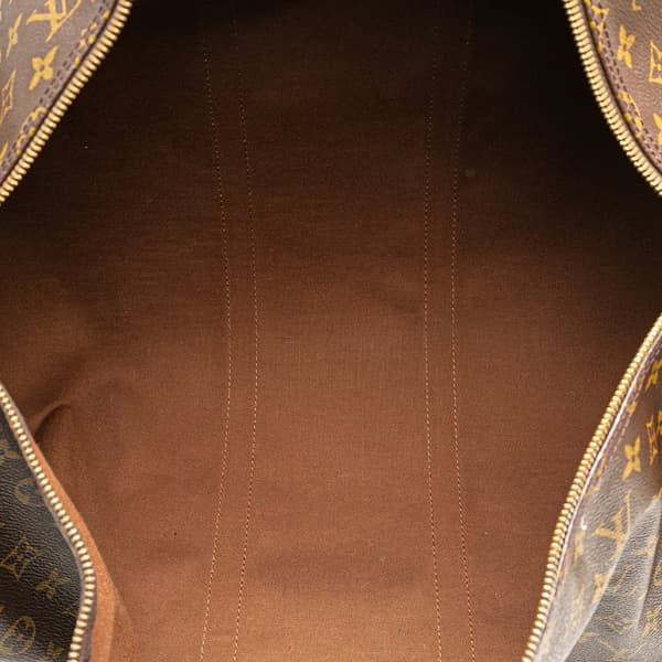Pre-owned Louis Vuitton Monogram Keepall Bandouliere 55 Brown