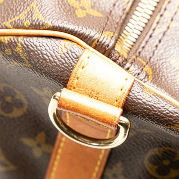 Pre-owned Louis Vuitton Monogram Keepall Bandouliere 55 Brown