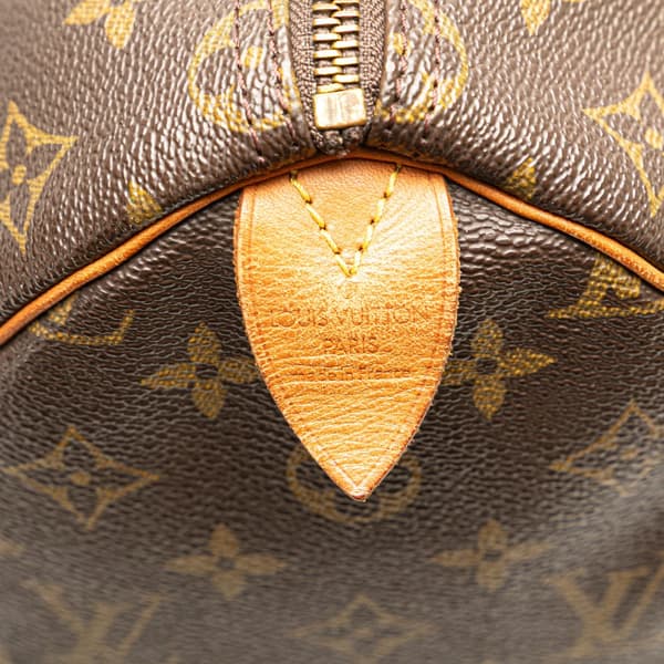 Pre-owned Louis Vuitton Monogram Speedy 35 Brown