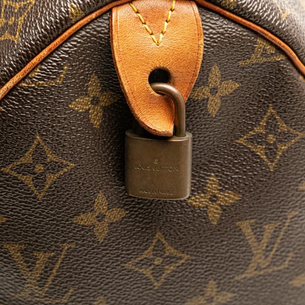 Pre-owned Louis Vuitton Monogram Speedy 35 Brown