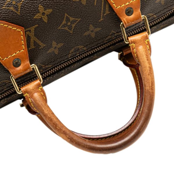 Pre-owned Louis Vuitton Monogram Speedy 35 Brown