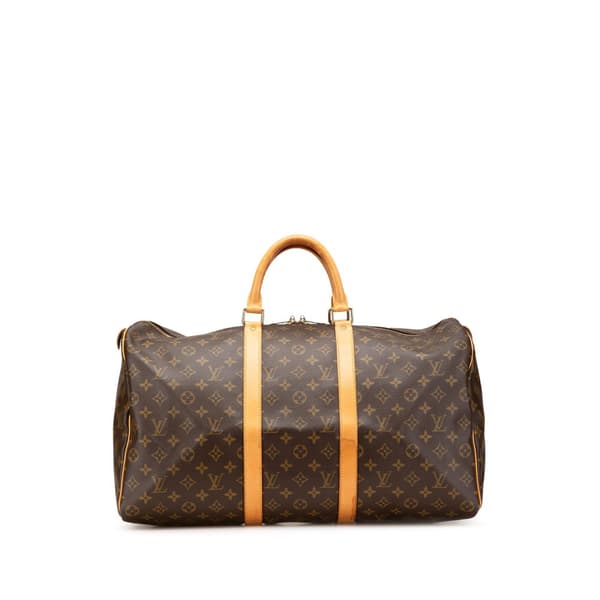 Pre-owned Louis Vuitton Monogram Keepall 50 Brown