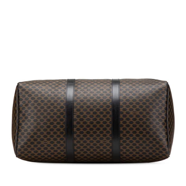 Pre-owned Celine Macadam Coated Canvas Travel Bag Brown