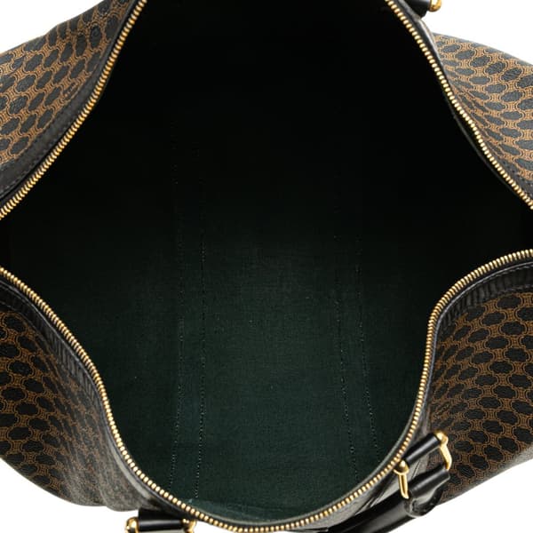 Pre-owned Celine Macadam Coated Canvas Travel Bag Brown