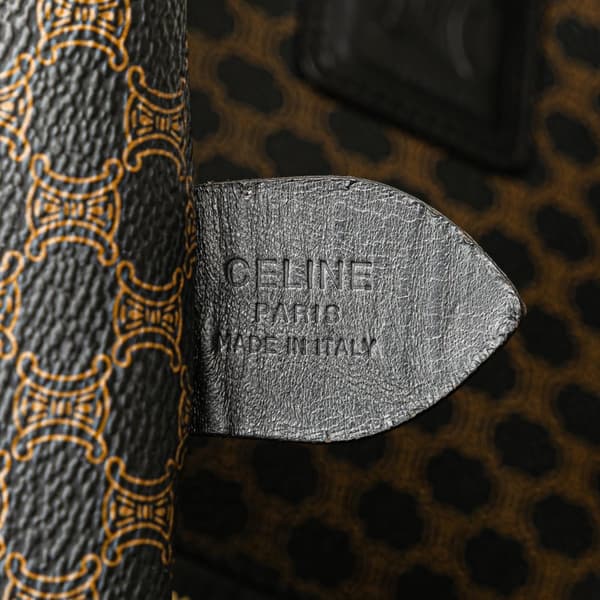 Pre-owned Celine Macadam Coated Canvas Travel Bag Brown