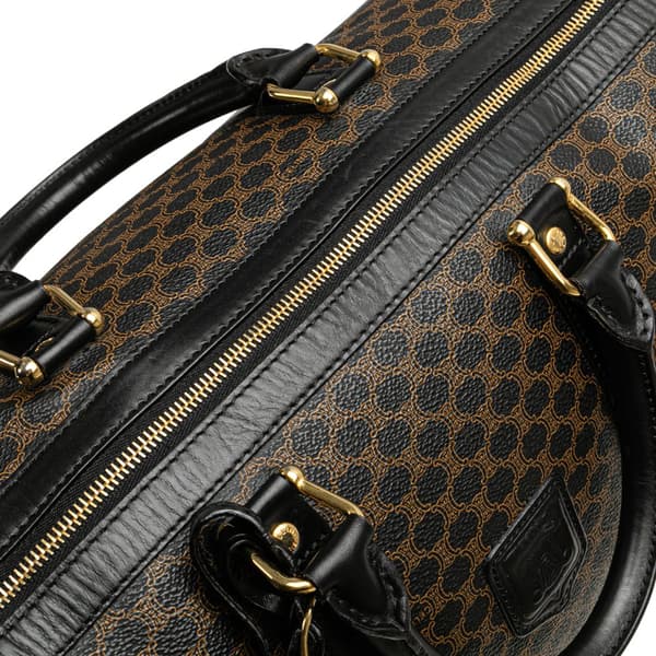 Pre-owned Celine Macadam Coated Canvas Travel Bag Brown
