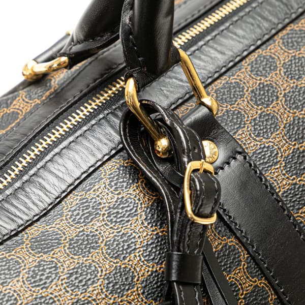 Pre-owned Celine Macadam Coated Canvas Travel Bag Brown