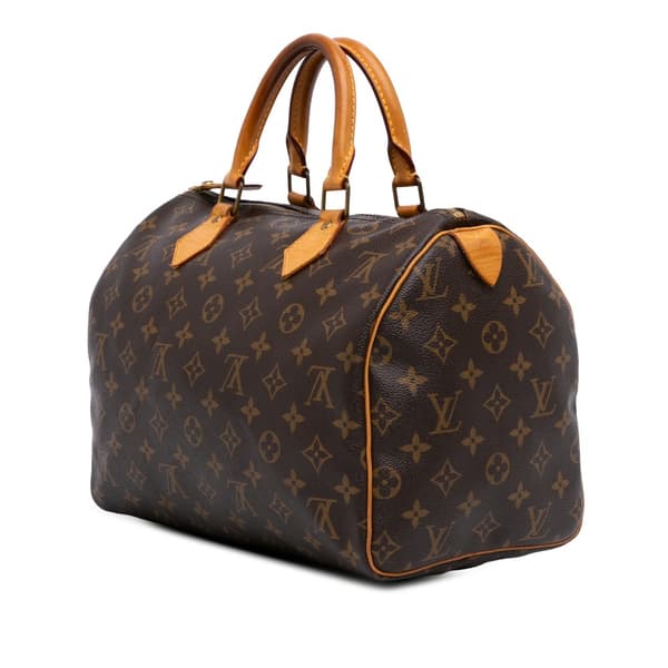 Pre-owned Louis Vuitton Monogram Speedy 30 Brown
