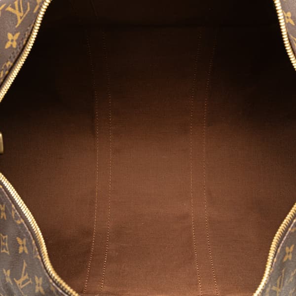 Pre-owned Louis Vuitton Monogram Keepall 50 Brown