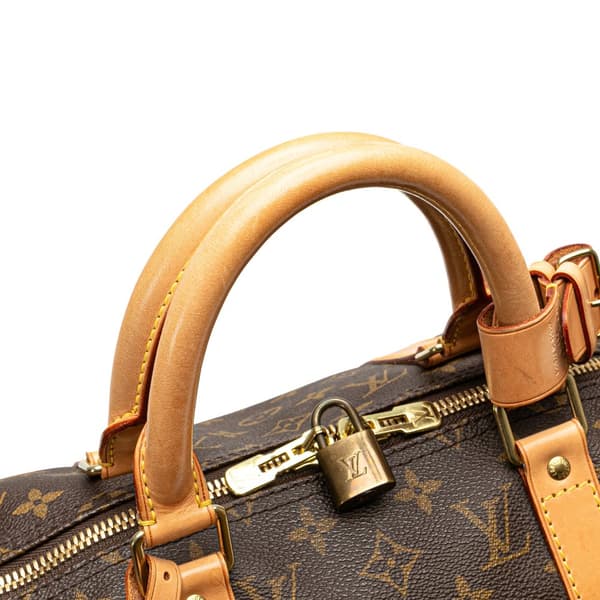 Pre-owned Louis Vuitton Monogram Keepall 50 Brown
