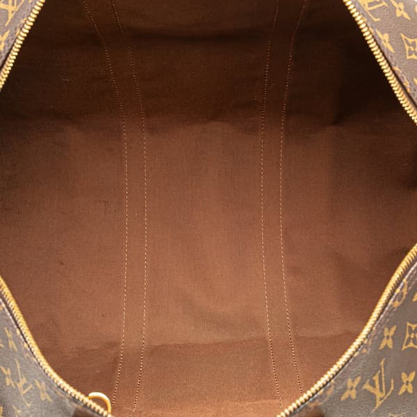 Pre-owned Louis Vuitton Monogram Keepall 50 Brown