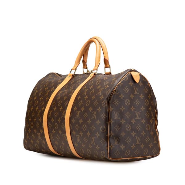 Pre-owned Louis Vuitton Monogram Keepall 50 Brown
