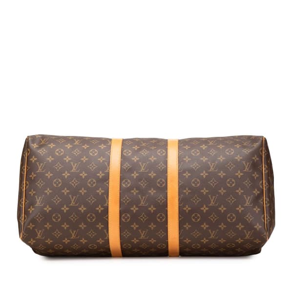 Pre-owned Louis Vuitton Monogram Keepall 55 Brown
