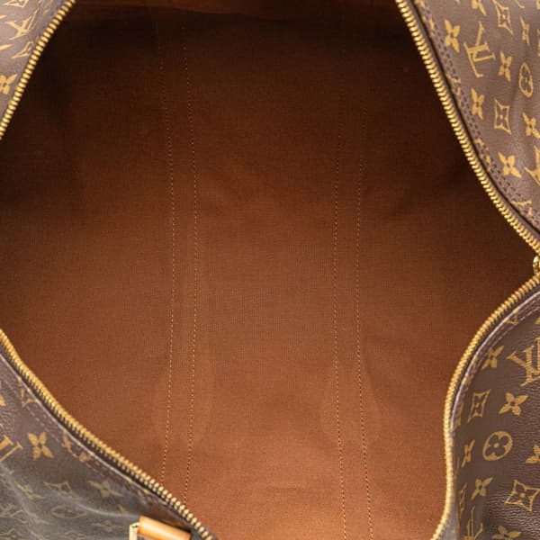 Pre-owned Louis Vuitton Monogram Keepall 55 Brown