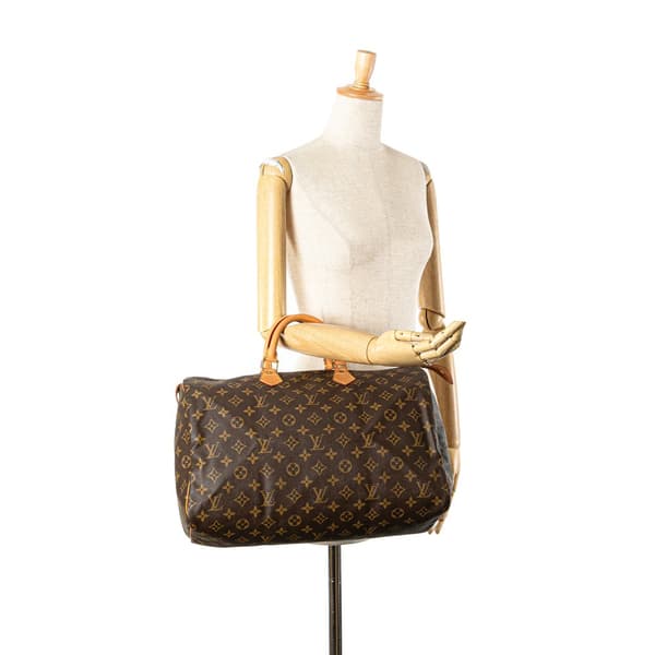 Pre-owned Louis Vuitton Monogram Speedy 40 Brown