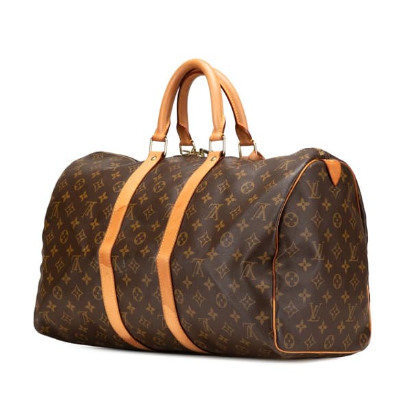 Pre-owned Louis Vuitton Monogram Keepall 45 Brown