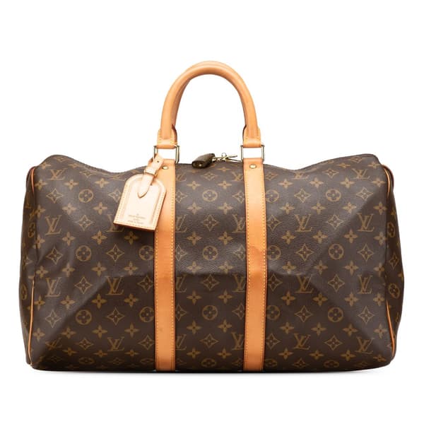 Pre-owned Louis Vuitton Monogram Keepall 45 Brown
