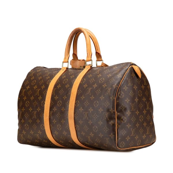 Pre-owned Louis Vuitton Monogram Keepall 45 Brown