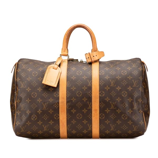 Pre-owned Louis Vuitton Monogram Keepall 45 Brown