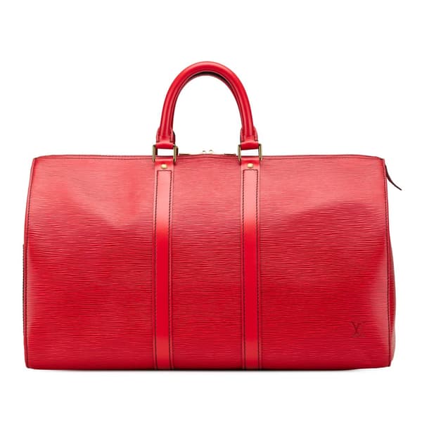Pre-owned Louis Vuitton Epi Keepall 45 Red