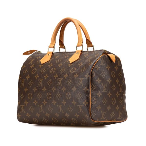 Pre-owned Louis Vuitton Monogram Speedy 30 Brown