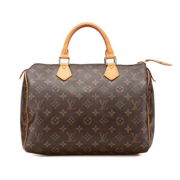 Pre-owned Louis Vuitton Monogram Speedy 30 Brown