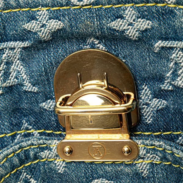 Pre-owned Louis Vuitton Monogram Denim Neo Speedy 30 Blue