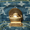 Miniatyrbild 7 av 10: Pre-owned Louis Vuitton Monogram Denim Neo Speedy 30 Blue