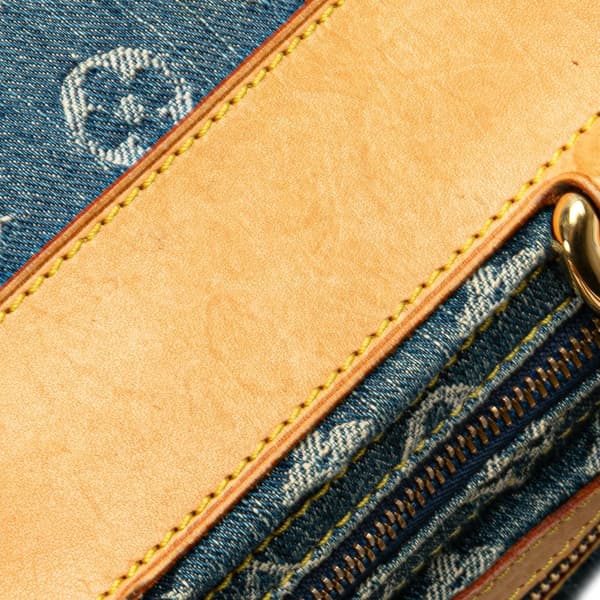 Pre-owned Louis Vuitton Monogram Denim Neo Speedy 30 Blue