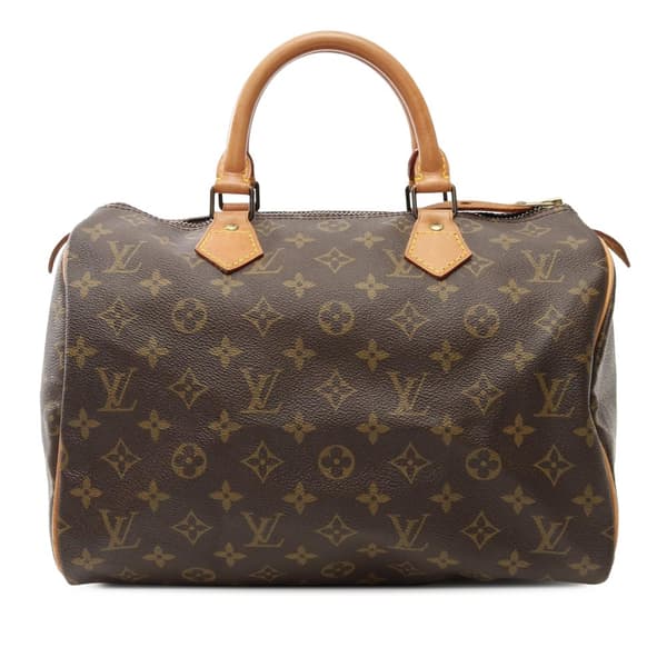 Pre-owned Louis Vuitton Monogram Speedy 30 Brown