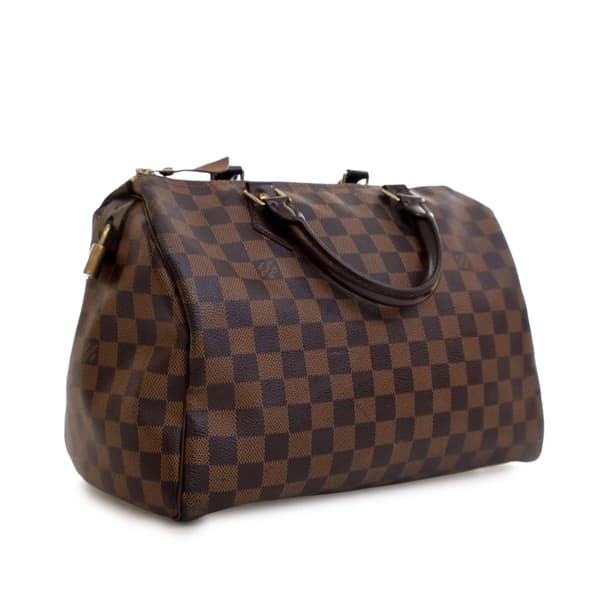 Pre-owned Louis Vuitton Damier Ebene Speedy 30 Brown