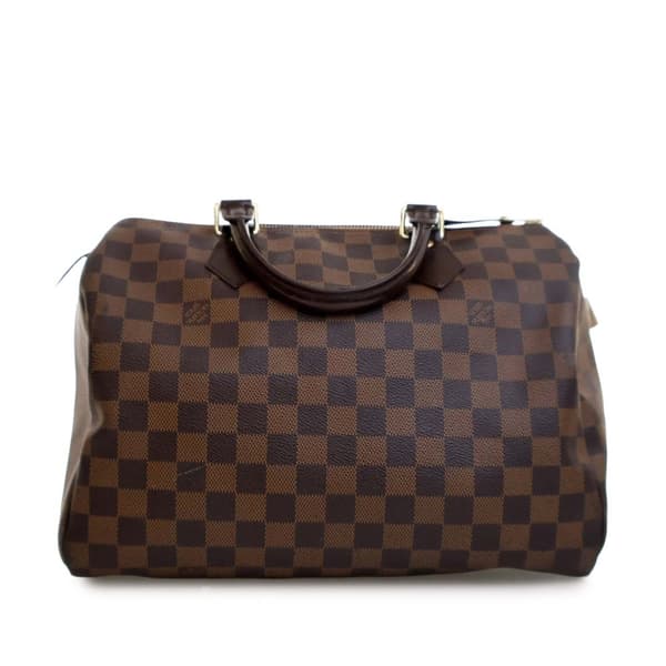 Pre-owned Louis Vuitton Damier Ebene Speedy 30 Brown