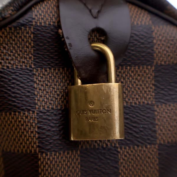 Pre-owned Louis Vuitton Damier Ebene Speedy 30 Brown