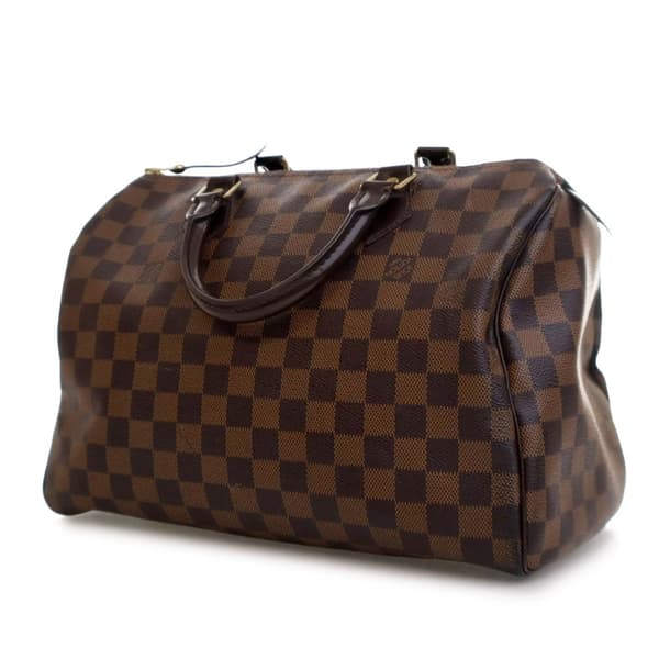Pre-owned Louis Vuitton Damier Ebene Speedy 30 Brown