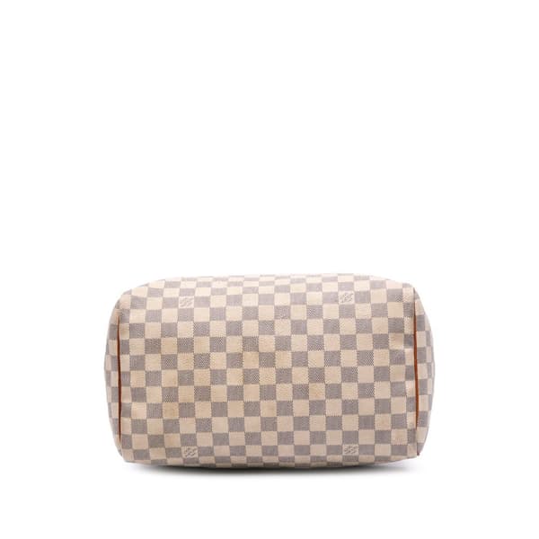 Pre-owned Louis Vuitton Damier Azur Speedy 30 White