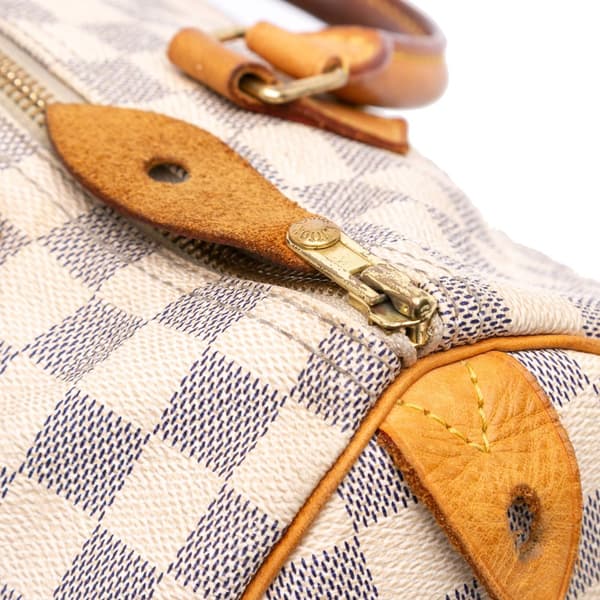 Pre-owned Louis Vuitton Damier Azur Speedy 30 White