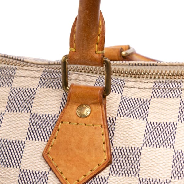 Pre-owned Louis Vuitton Damier Azur Speedy 30 White