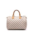 Miniatyrbilde 9 av 9: Pre-owned Louis Vuitton Damier Azur Speedy 30 White