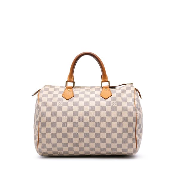 Pre-owned Louis Vuitton Damier Azur Speedy 30 White