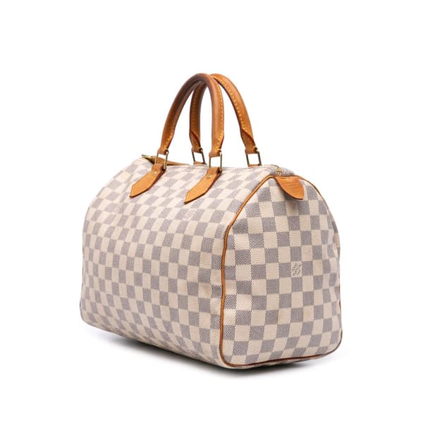 Pre-owned Louis Vuitton Damier Azur Speedy 30 White