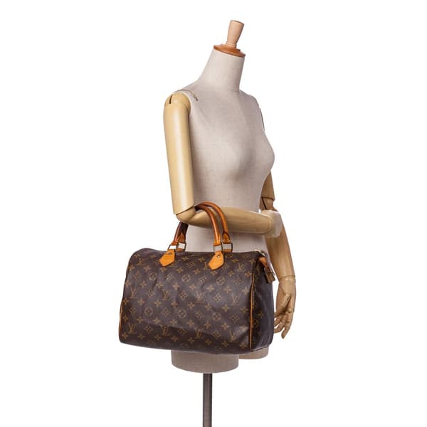 Pre-owned Louis Vuitton Monogram Speedy 30 Brown