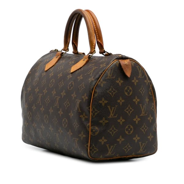 Pre-owned Louis Vuitton Monogram Speedy 30 Brown