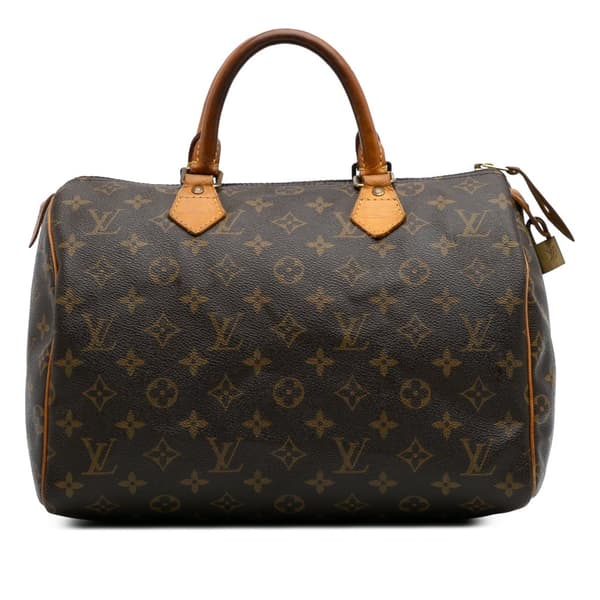 Pre-owned Louis Vuitton Monogram Speedy 30 Brown