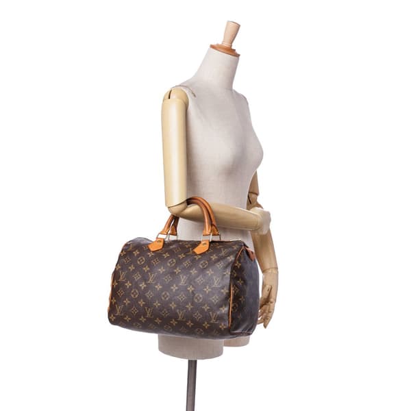 Pre-owned Louis Vuitton Monogram Speedy 30 Brown