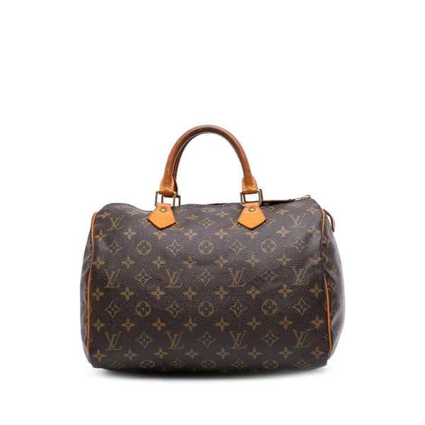 Pre-owned Louis Vuitton Monogram Speedy 30 Brown