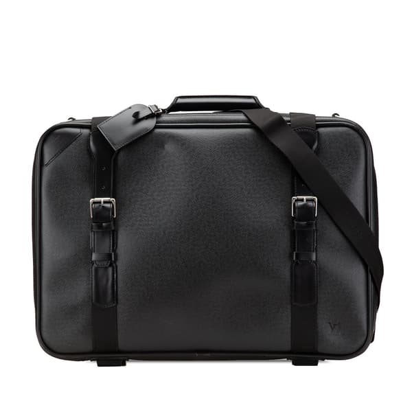 Pre-owned Louis Vuitton Taiga Satellite 53 Luggage Black