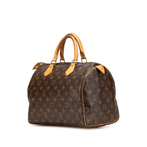 Pre-owned Louis Vuitton Monogram Speedy 30 Brown