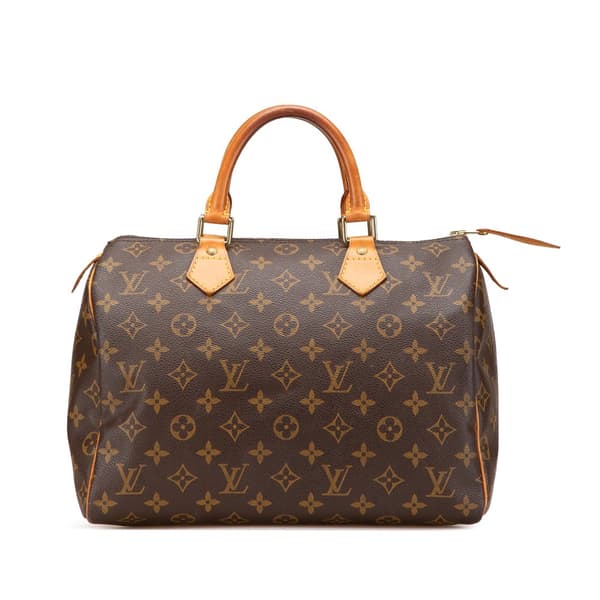 Pre-owned Louis Vuitton Monogram Speedy 30 Brown