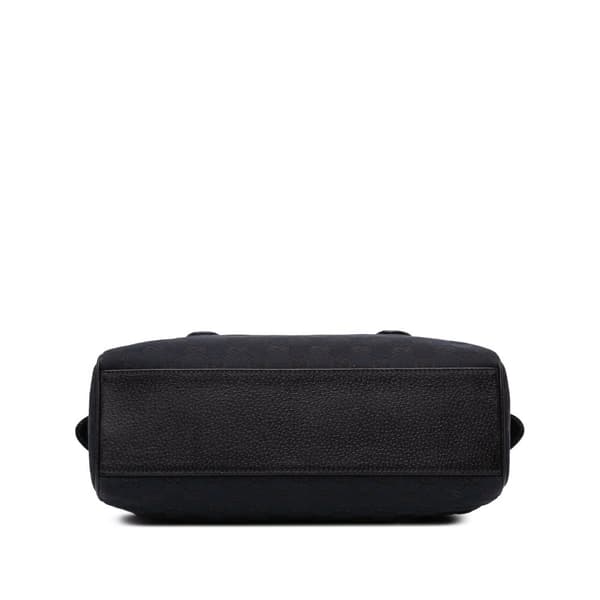 Pre-owned Gucci GG Canvas Charmy Boston Bag Black